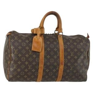 LOUIS VUITTON Monogram Keepall 45 Boston Bag M41428 LV Auth 159123